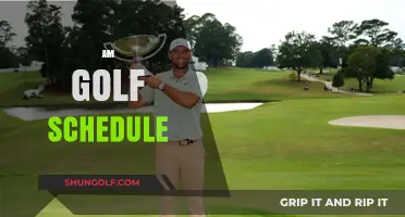 Golf Schedule: AM Edition