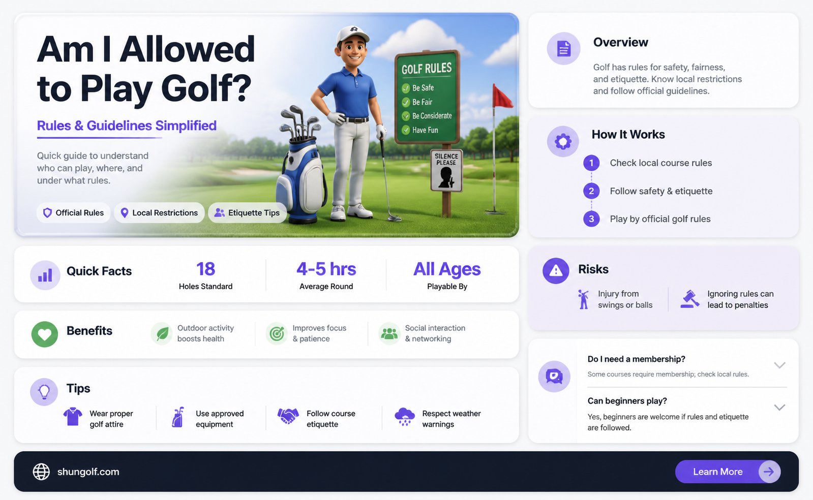 am i allowed to play golf