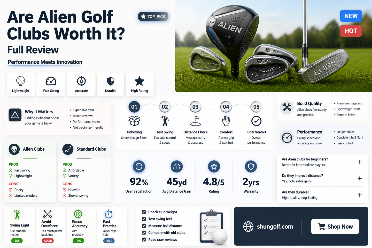 are alien golf clubs any good
