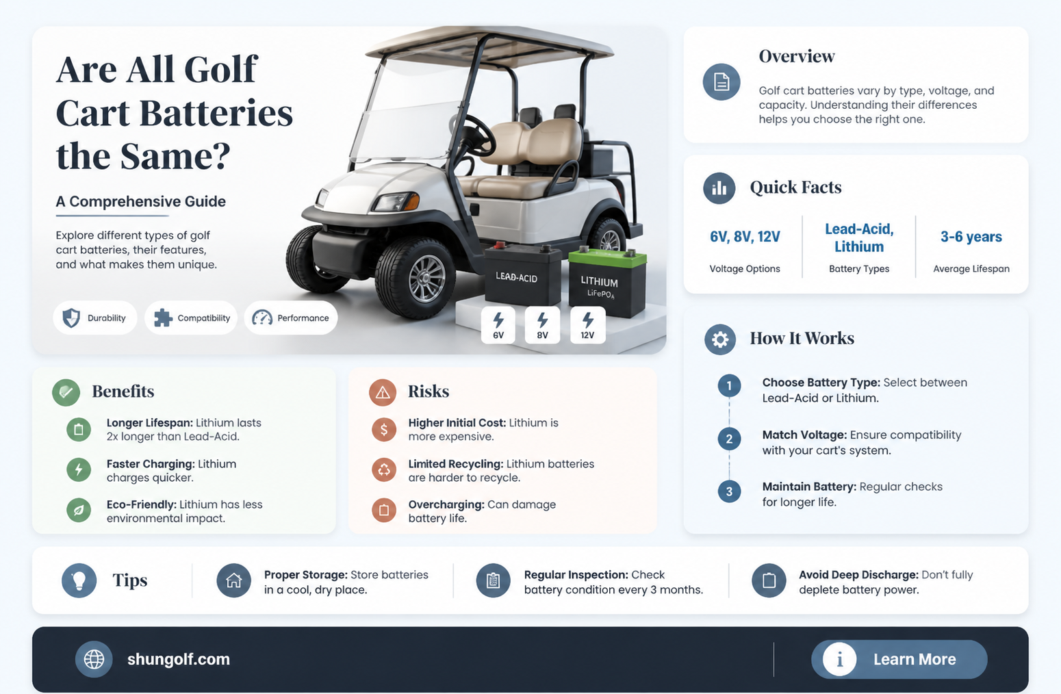 are all golf cart batteries the same