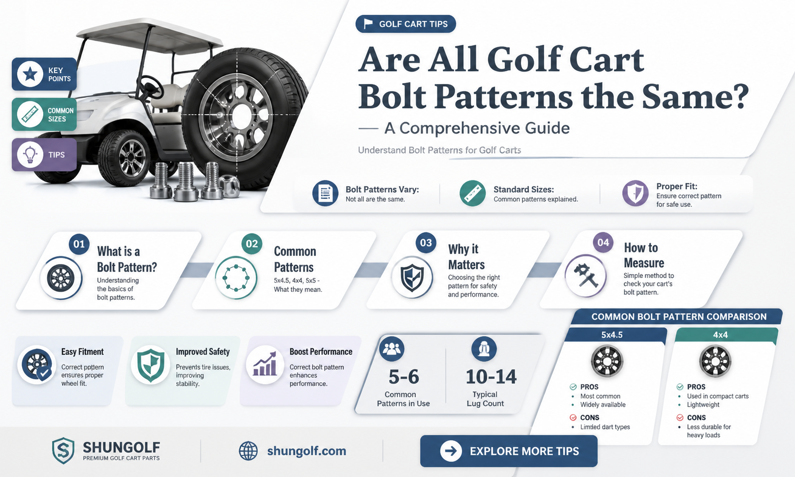 are all golf cart bolt patterns sames