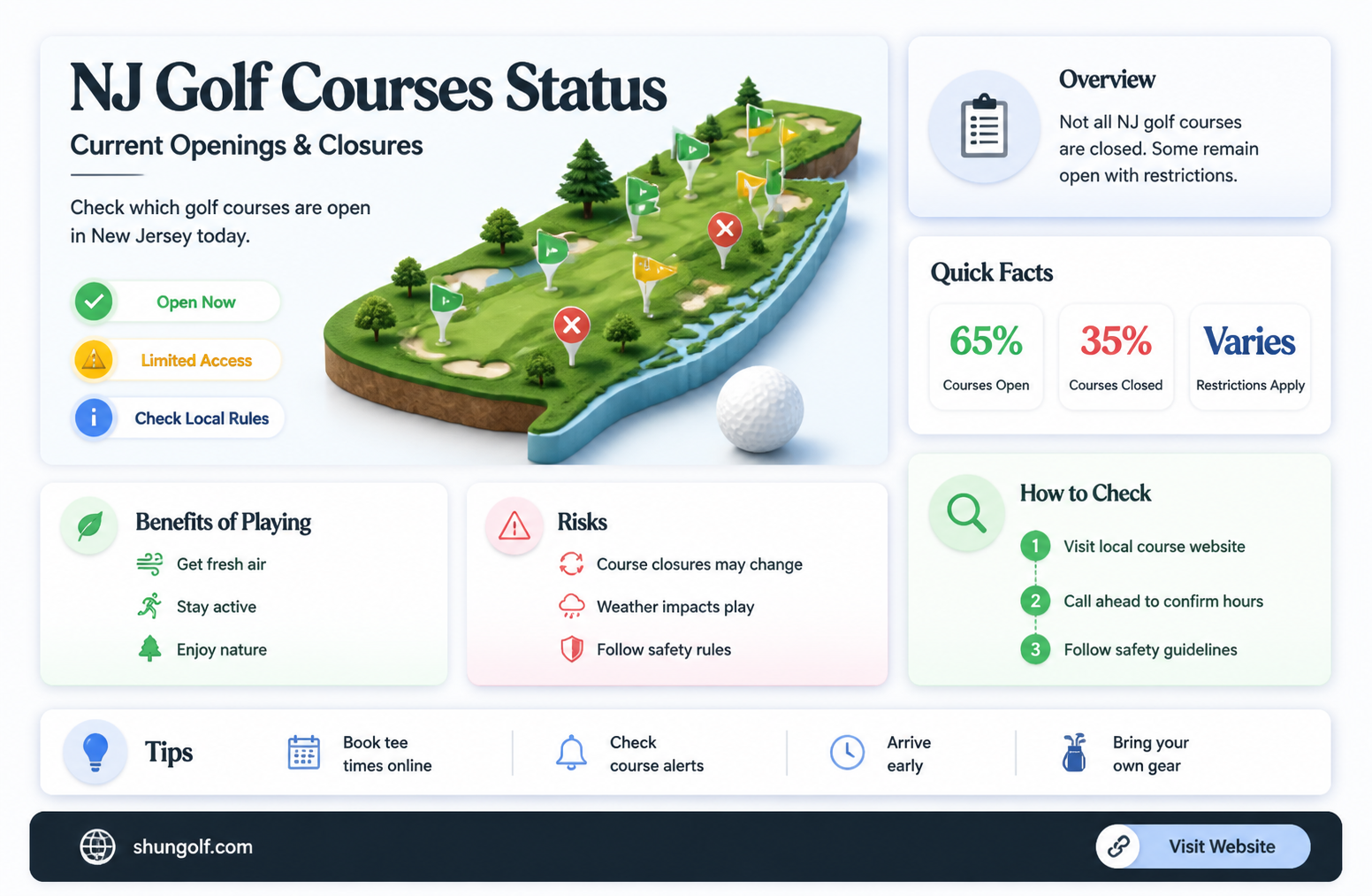 are all golf courses closed in new jersey