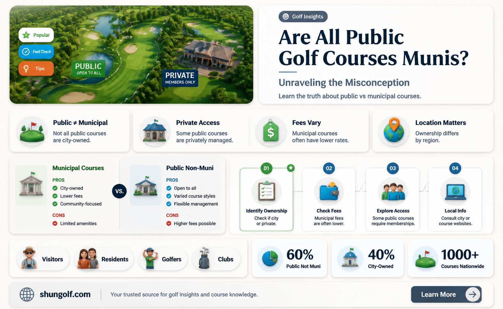 are all public golf courses munis