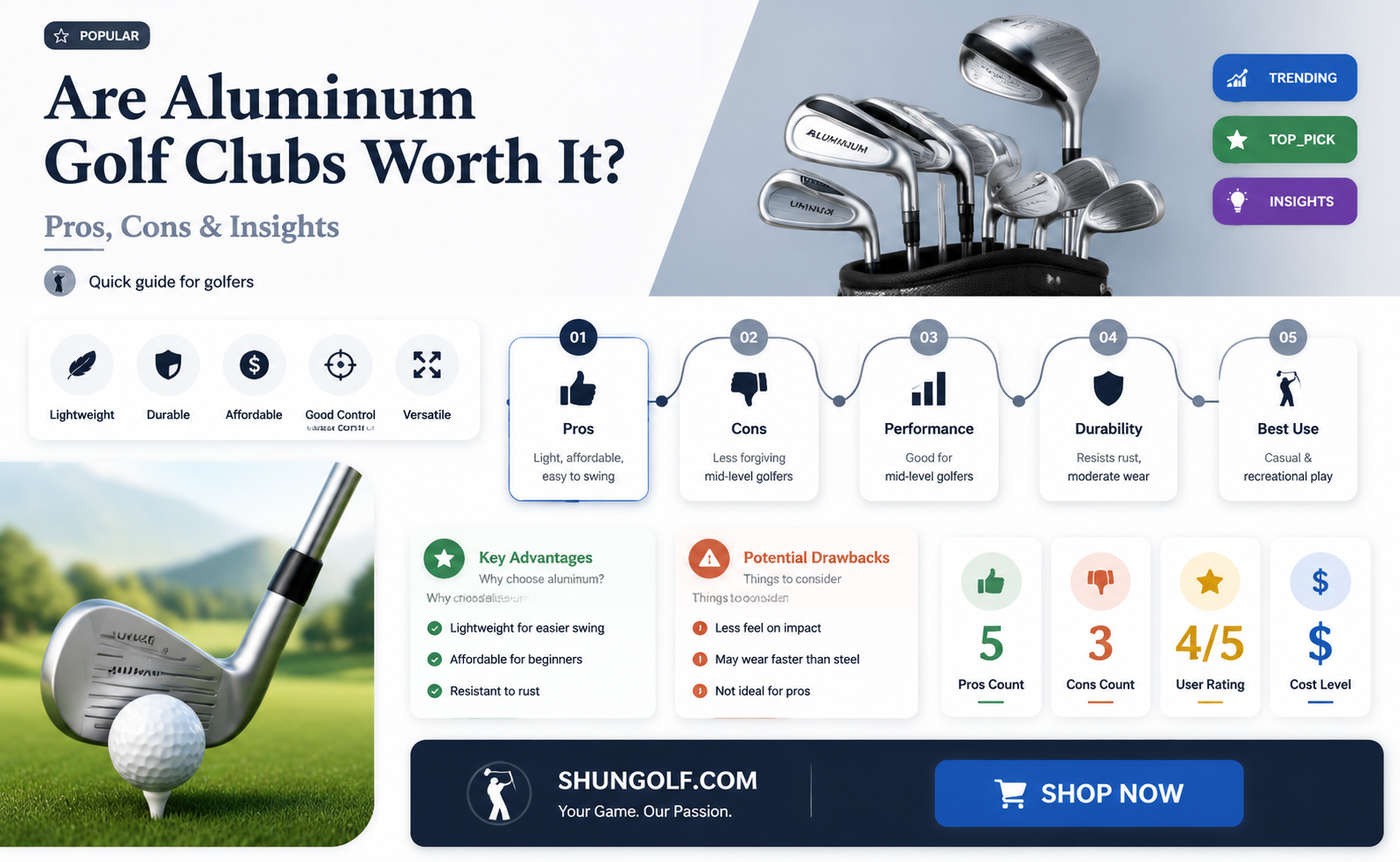are aluminum golf clubs good