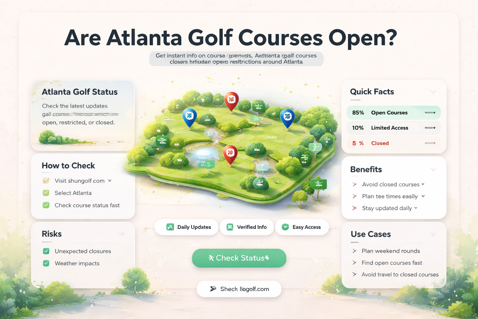 are atlanta golf courses open