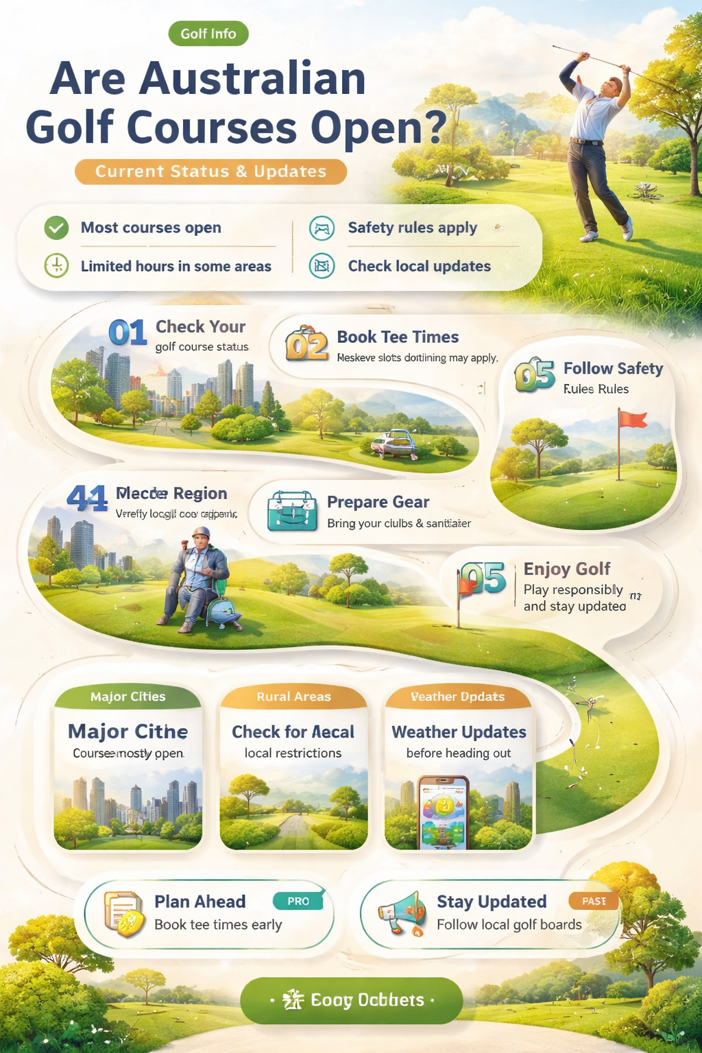 are australian golf courses open