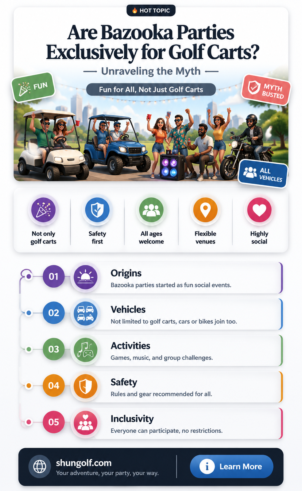 are bazooka party only for golf cart