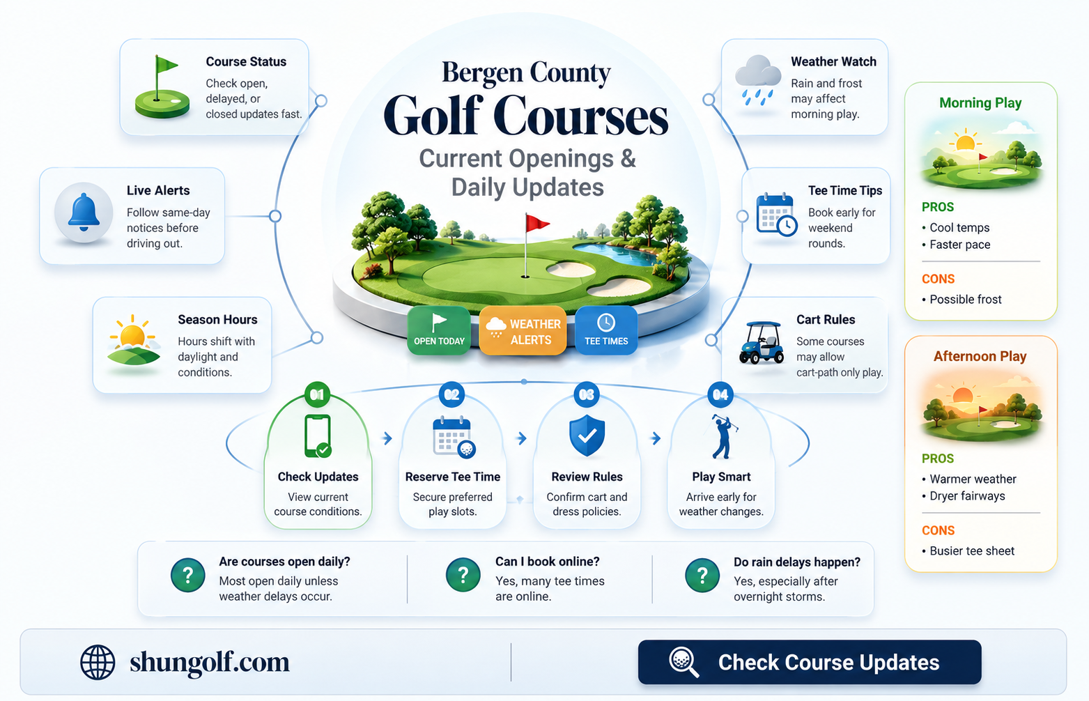 are bergen county golf courses open