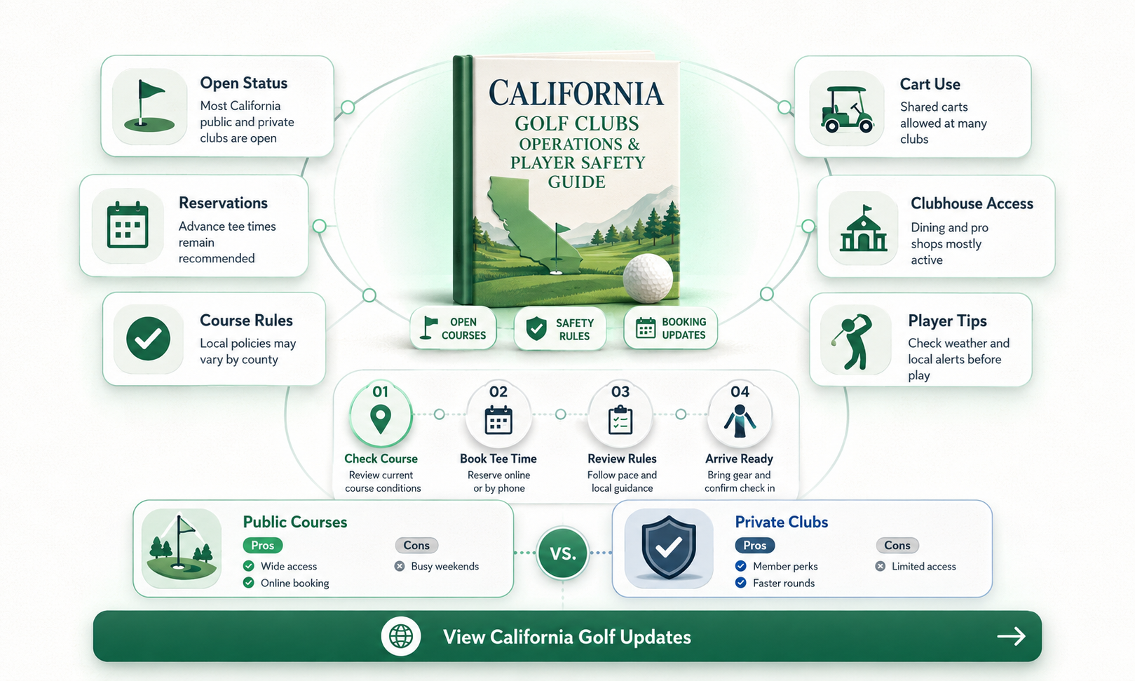 are golf clubs open in california