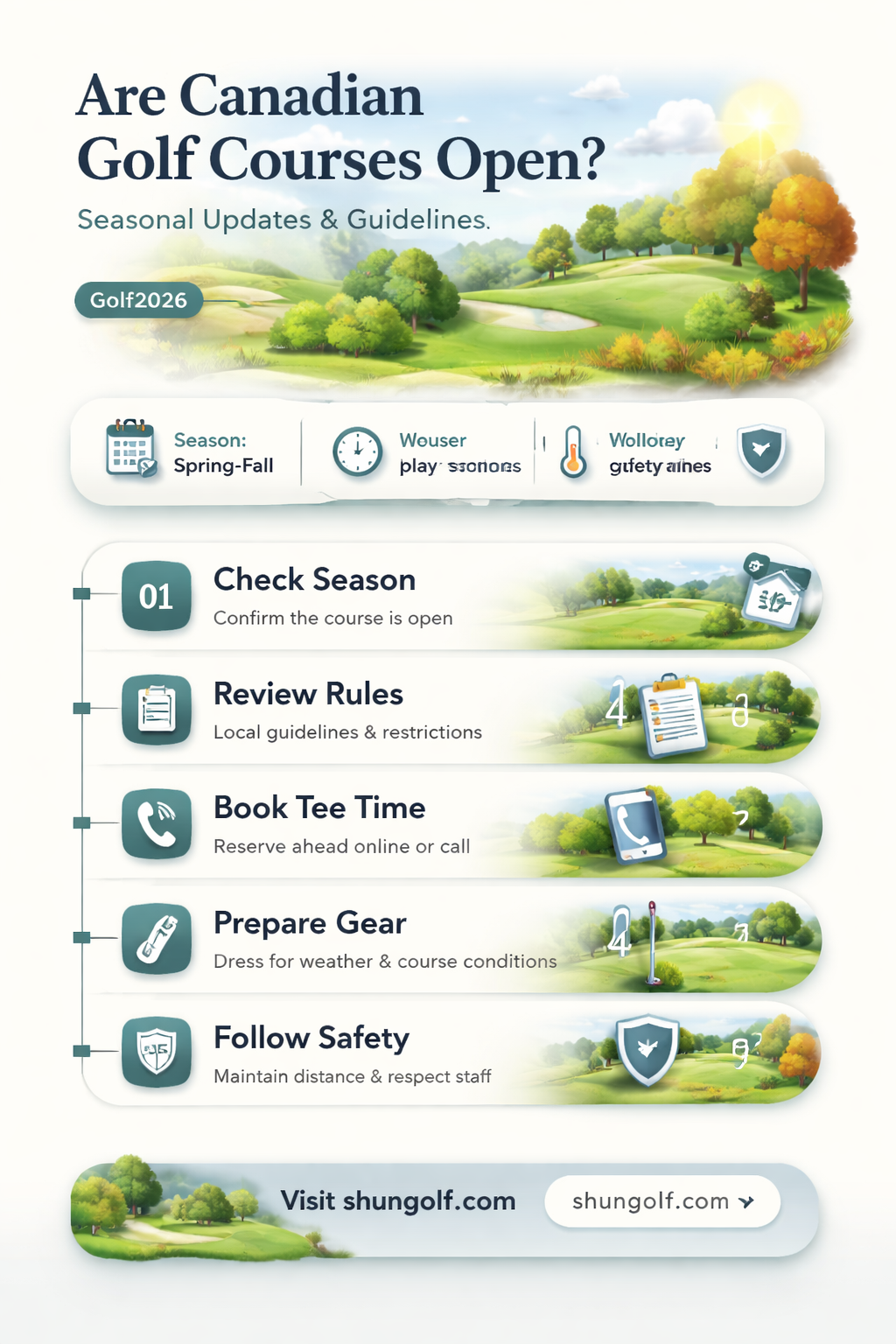 are canadian golf courses open
