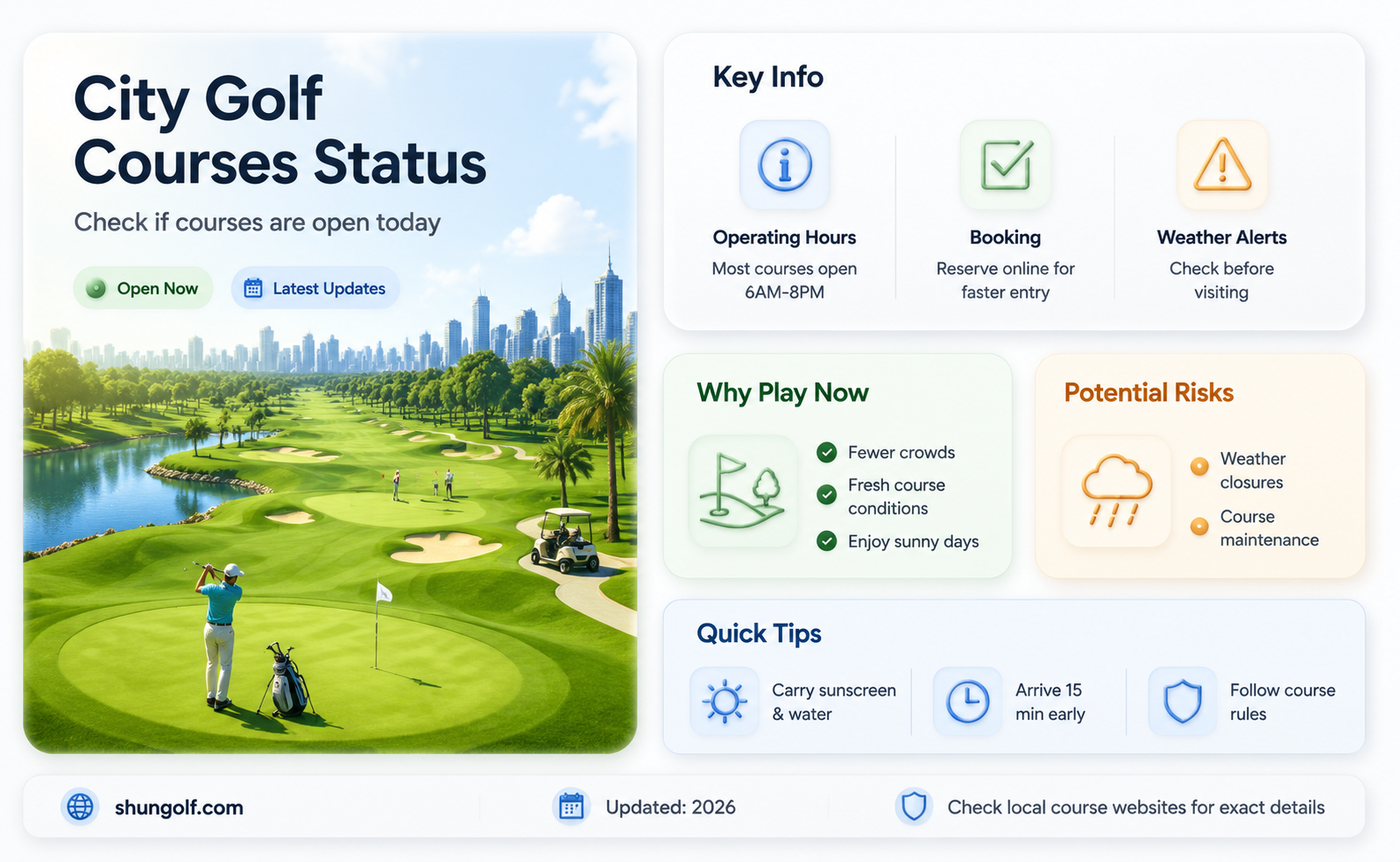 are city golf courses open