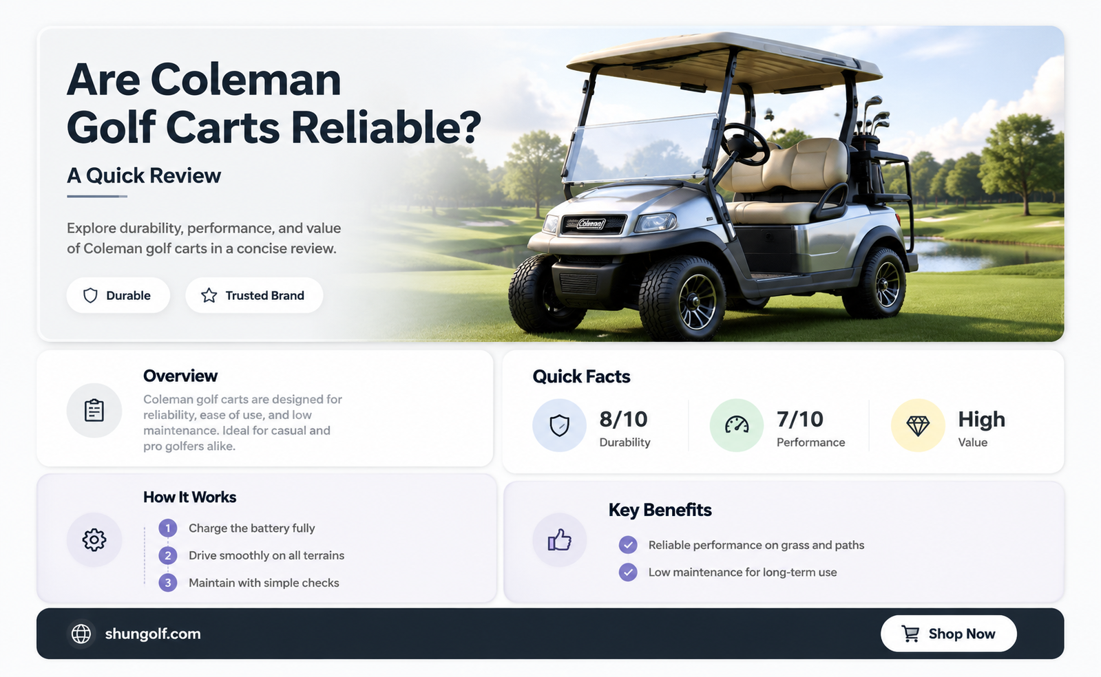 are coleman golf carts any good