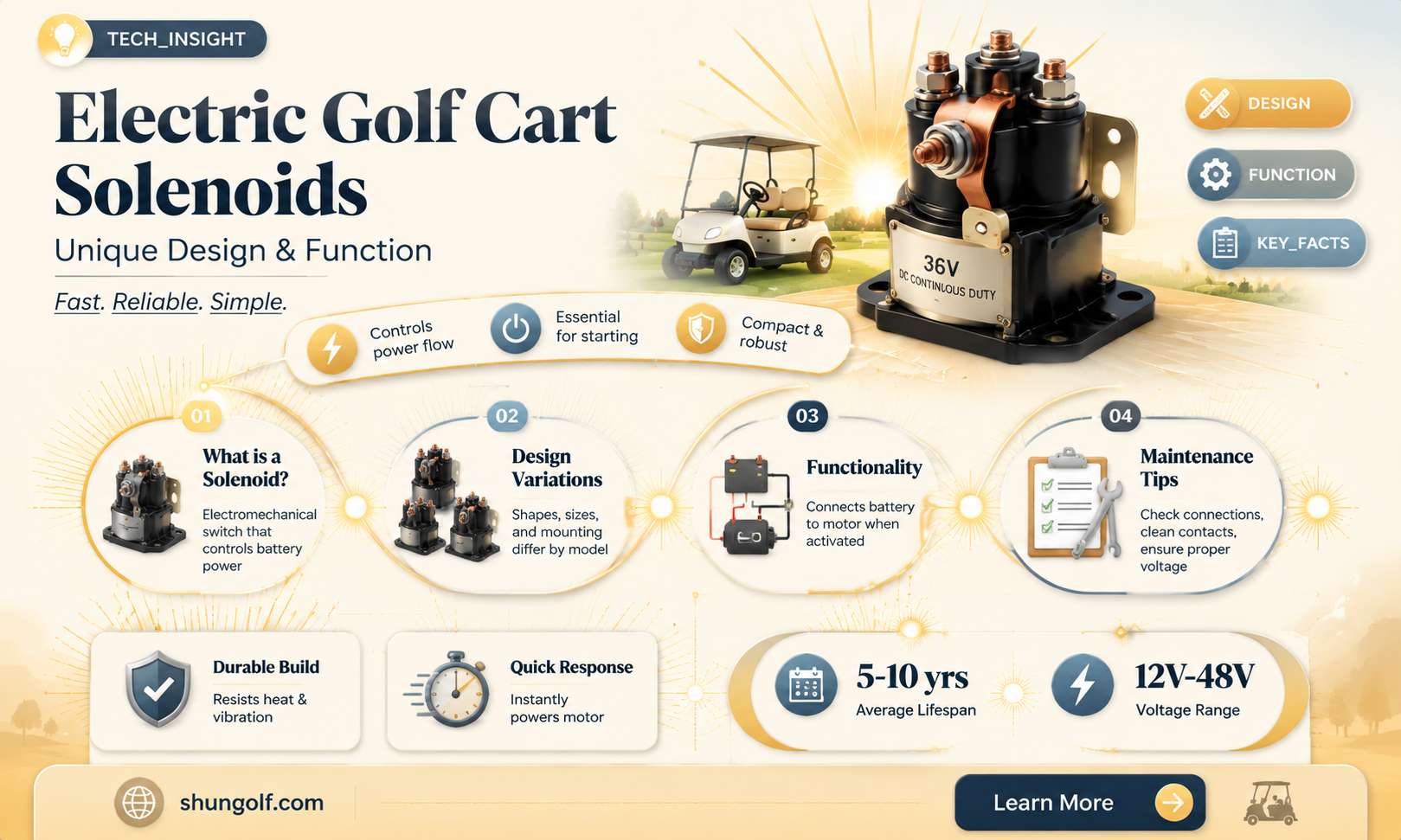 are electric golf cart solenoids unique