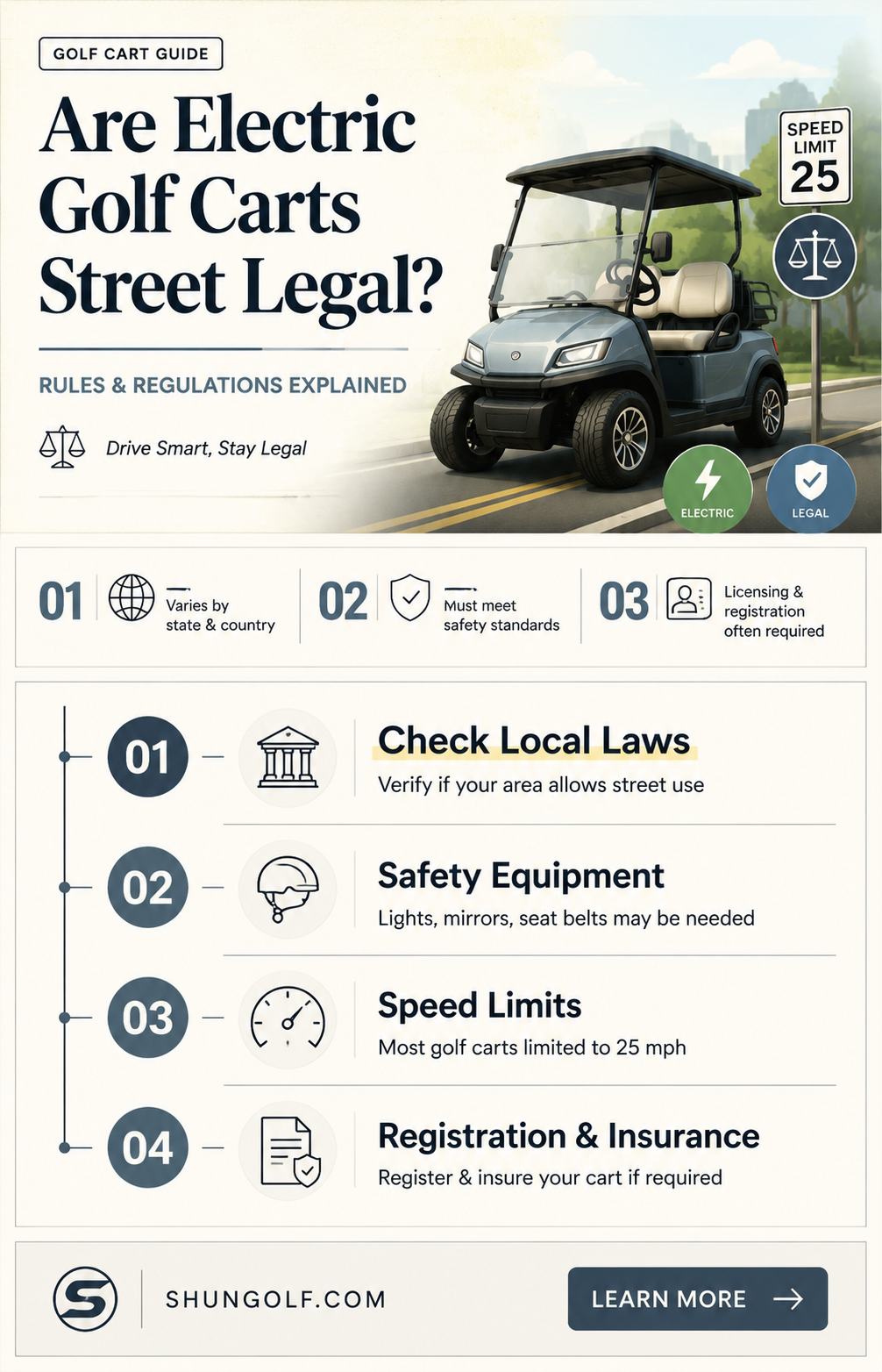 are electric golf carts street legal