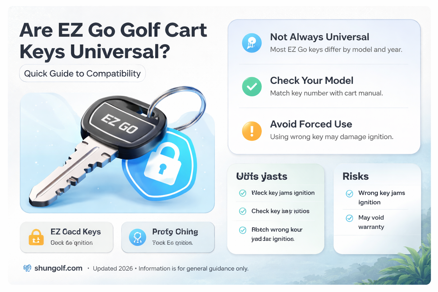 are ez go golf cart keys universal