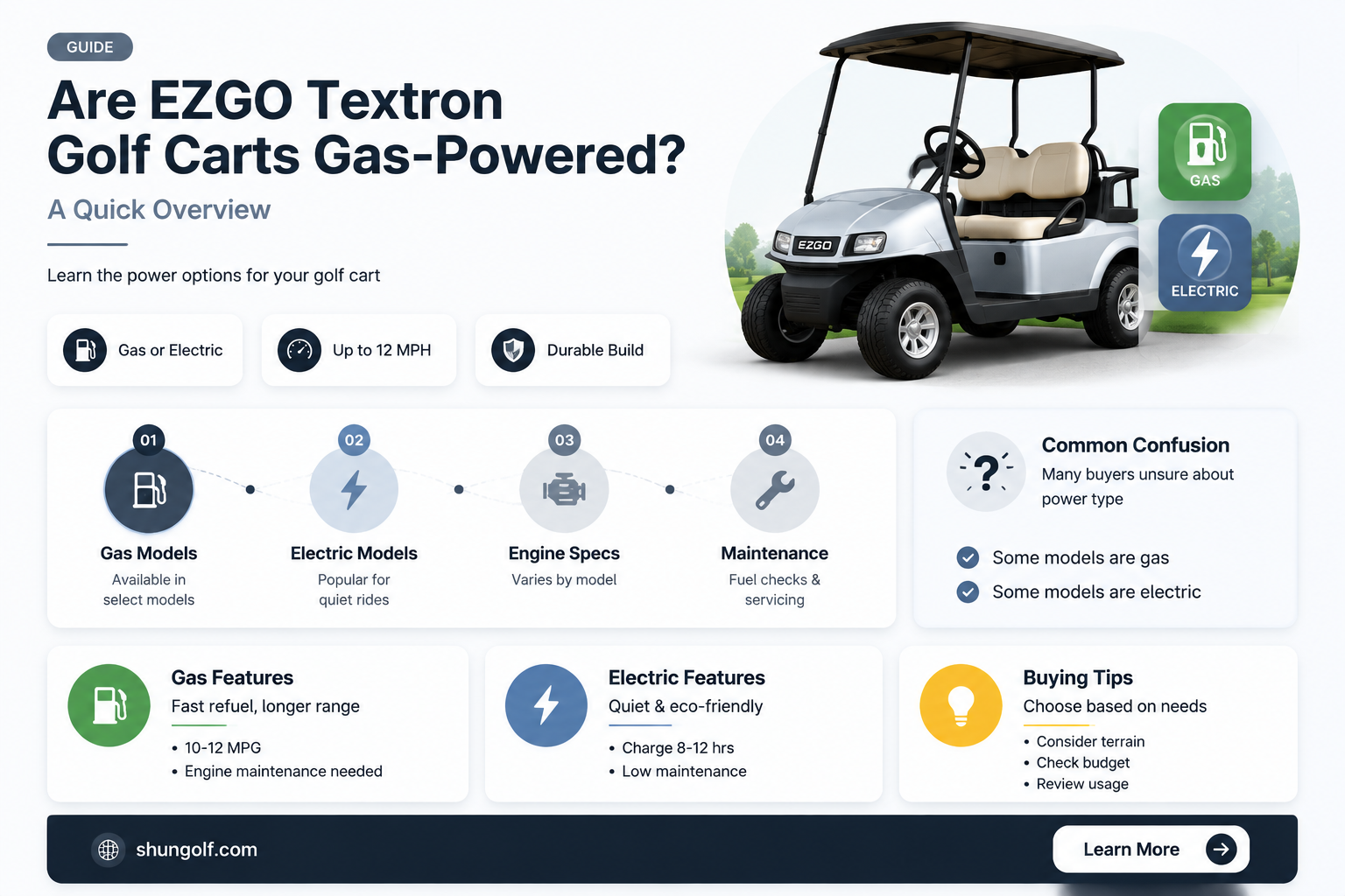 are ezgo textron golf carts gas