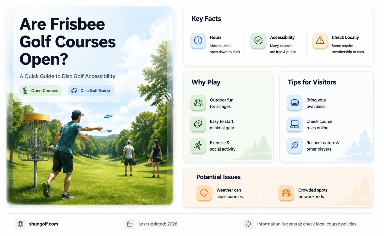 are frisbee golf courses open