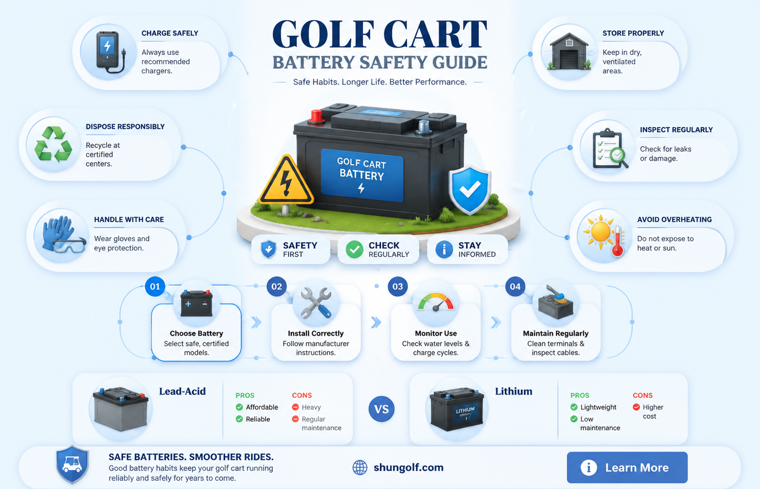 are golf cart batteries safe