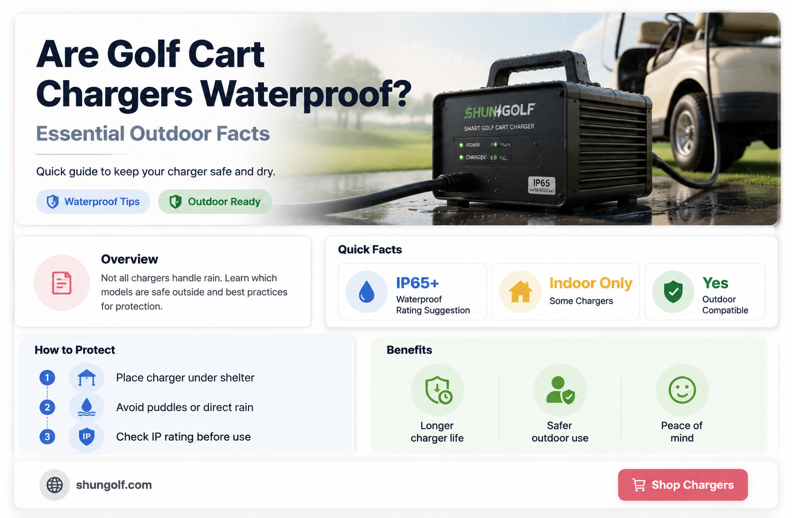 are golf cart chargers waterproof