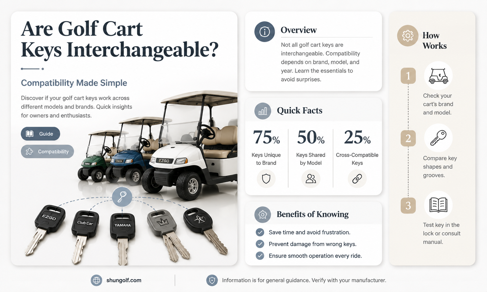 are golf cart keys interchangeable