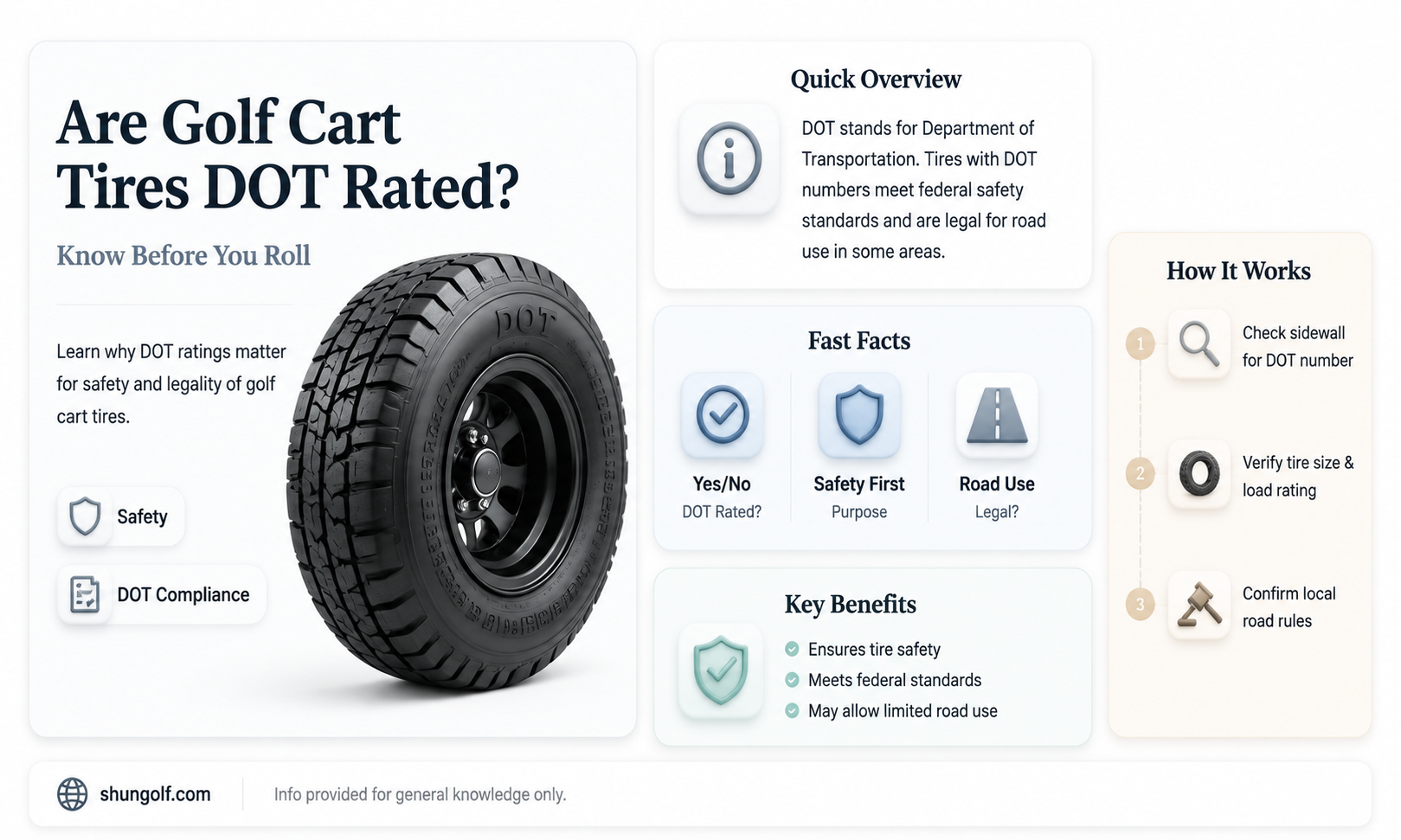 are golf cart tire dot rated