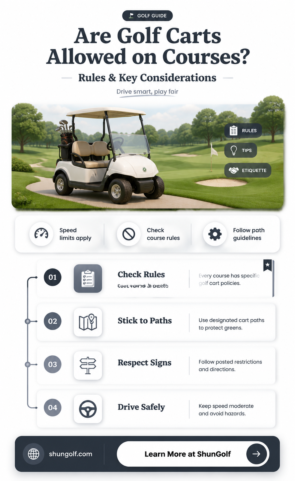 are carts allowed on golf courses