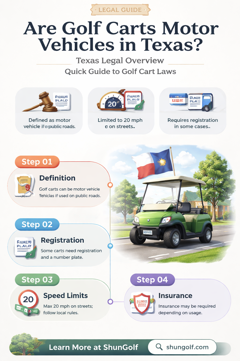 are golf carts motor vehicles in texas