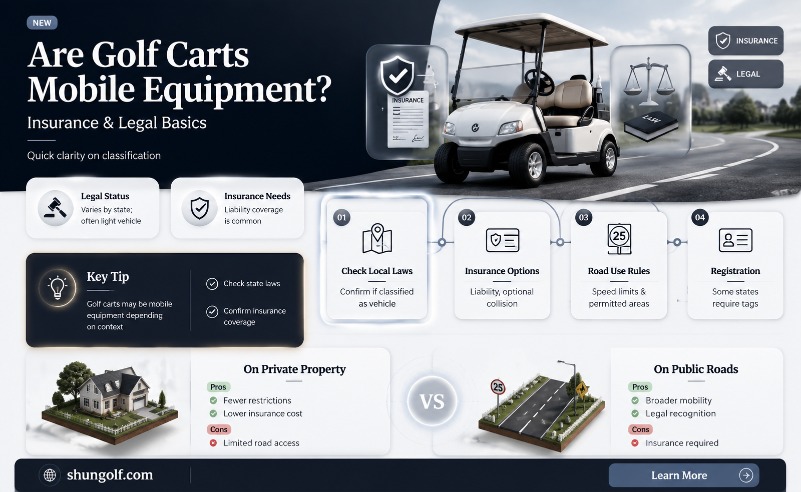 are golf carts considered mobile equipment