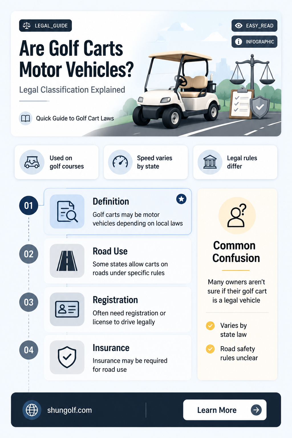 are golf carts considered motor vehicles