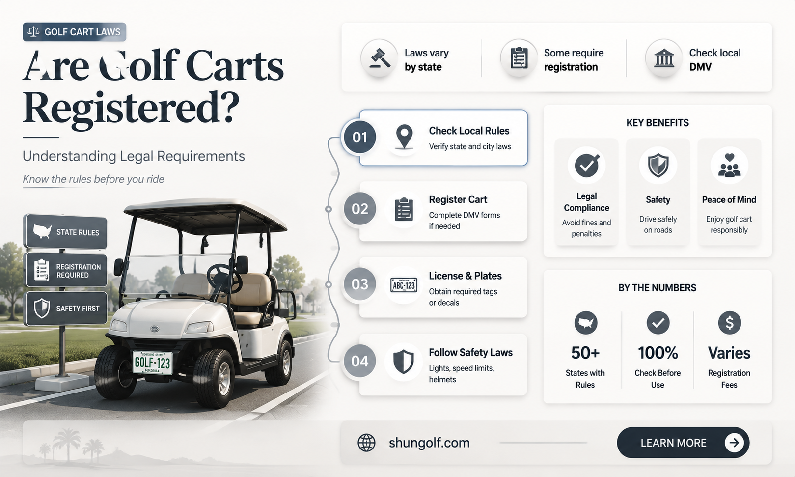 are golf carts registered