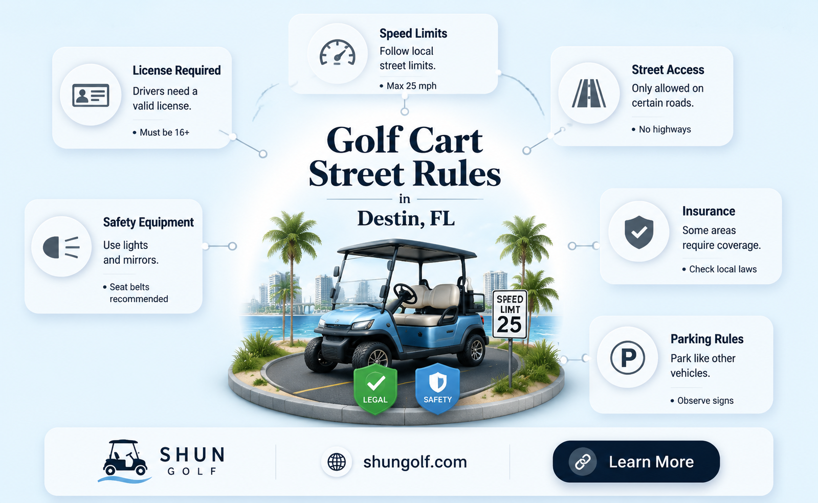 are golf carts legal in destin florida