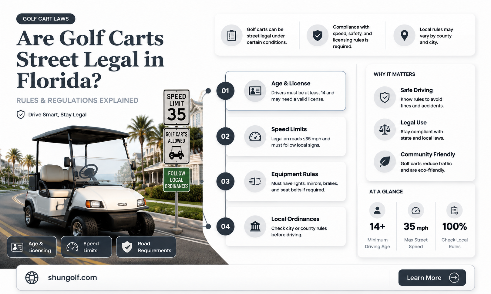 are golf carts street legal in florida