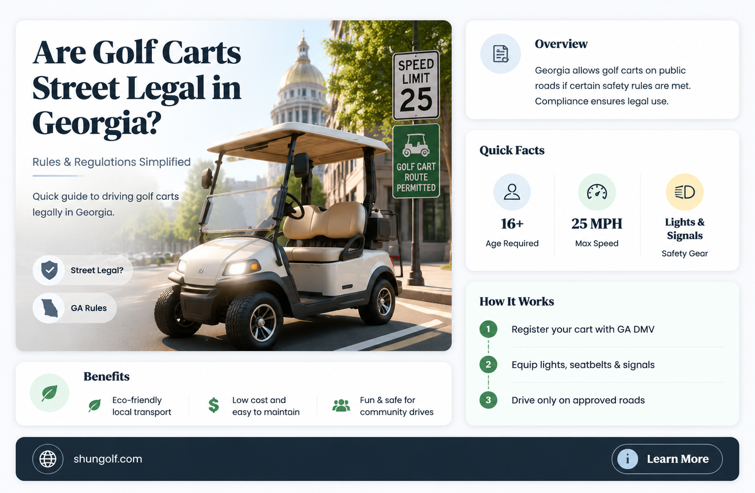 are golf carts street legal in georgia