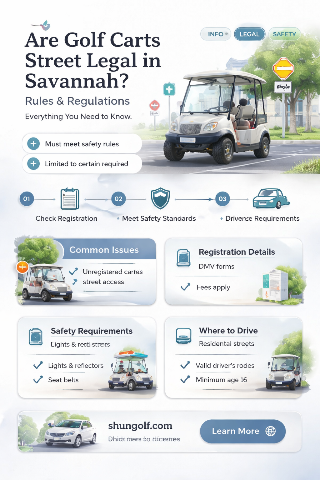 are golf carts street legal savannah