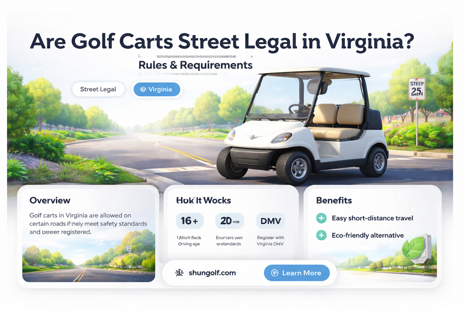 are golf carts street legal in virginia