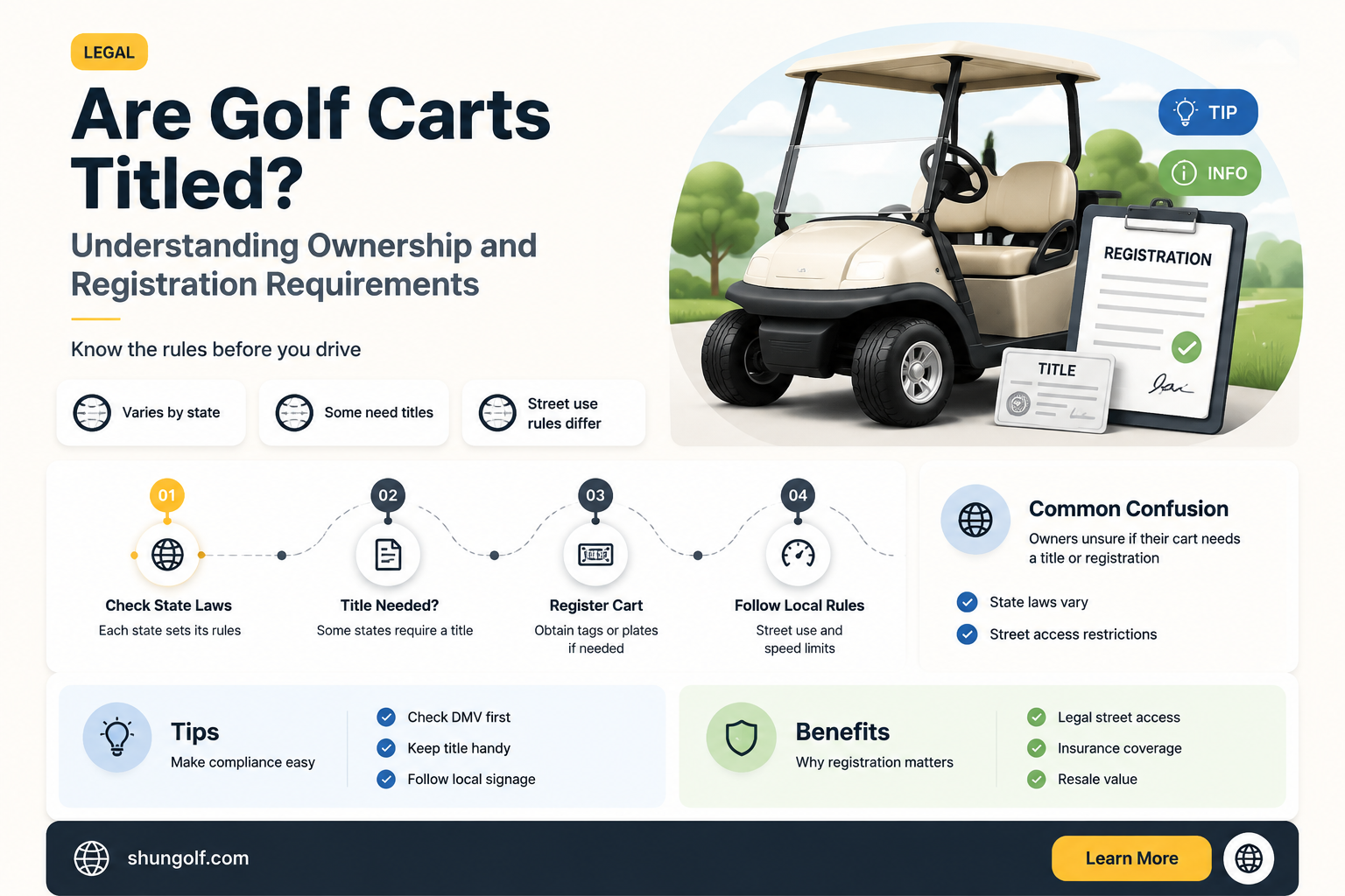 are golf carts titled