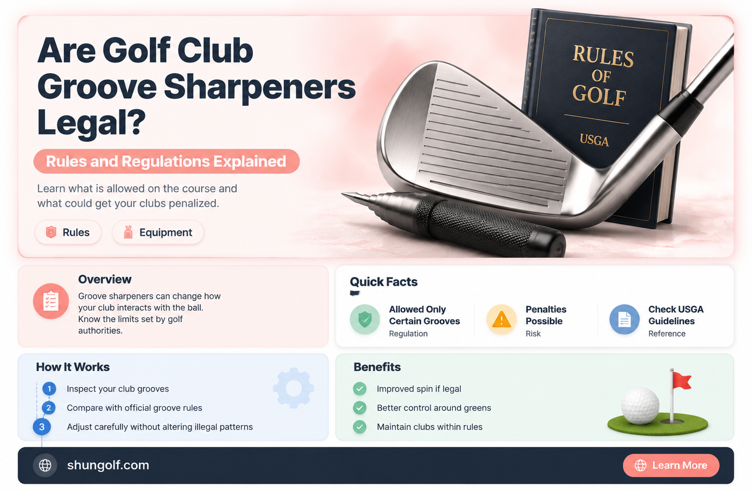 are golf club groove sharpeners legal