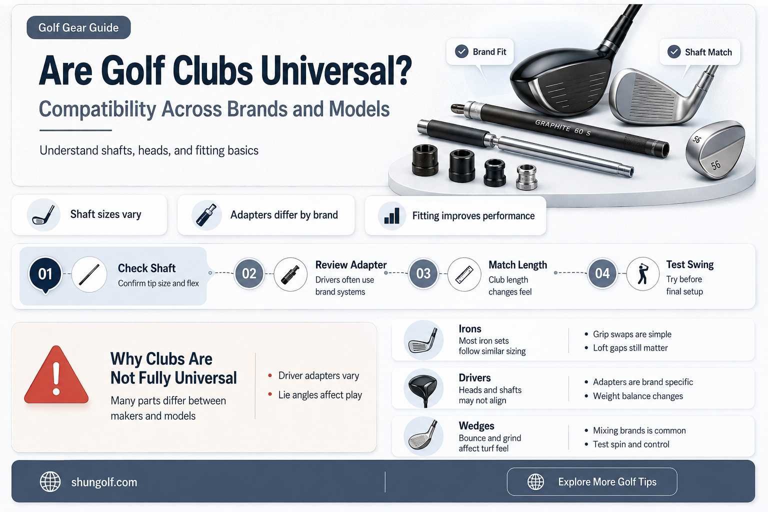 are golf clubs universal