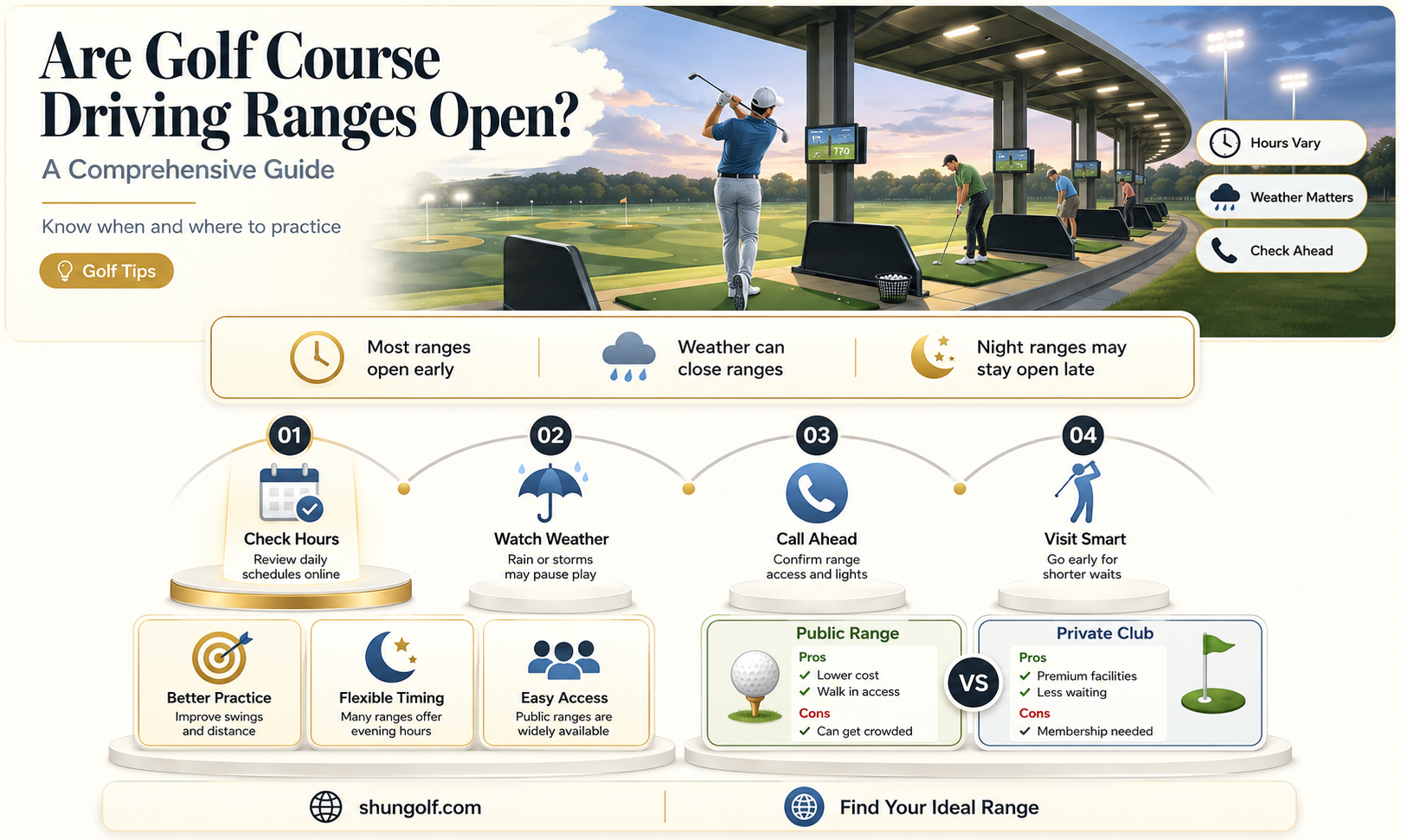 are golf course driving ranges open