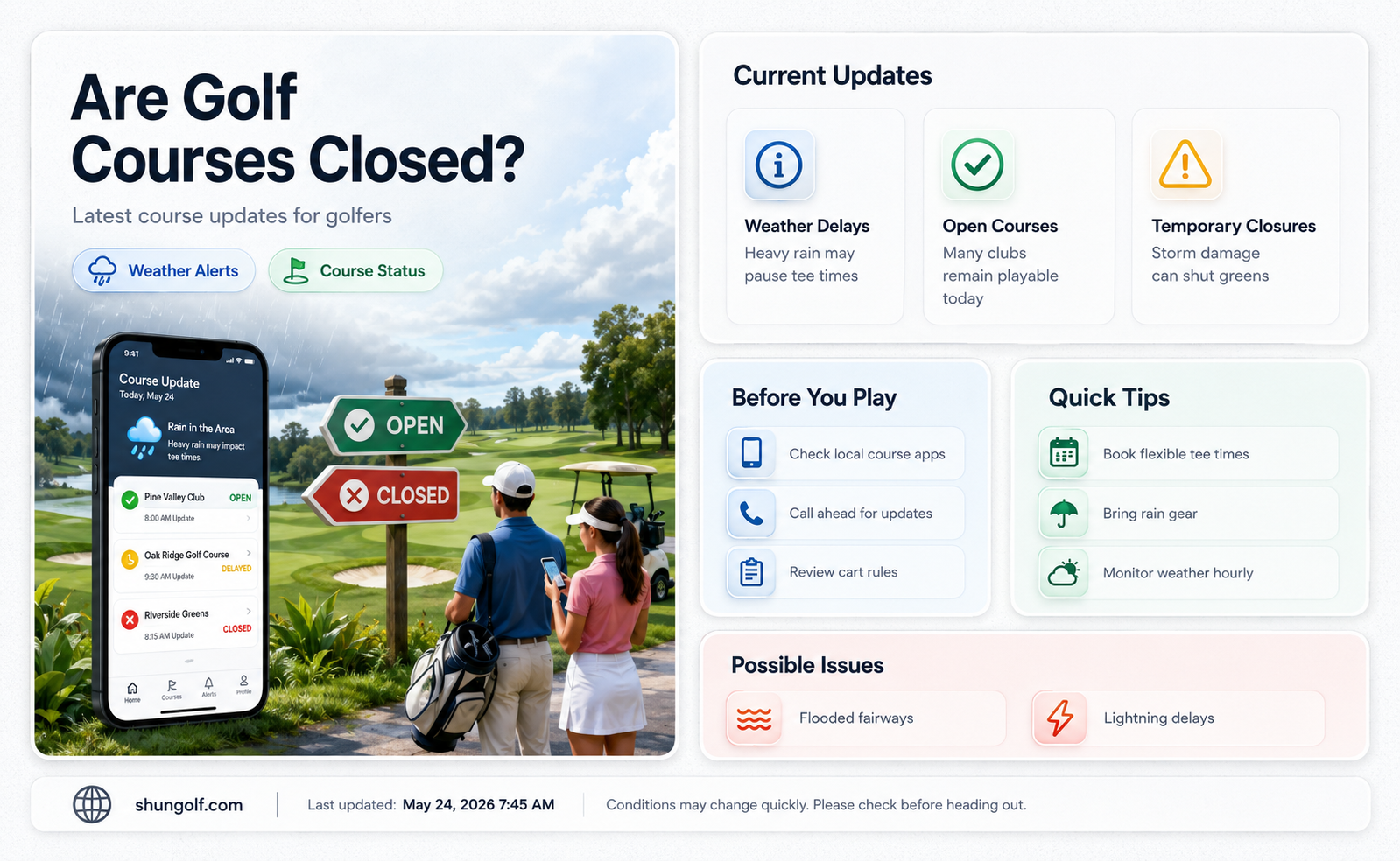 are golf course closed