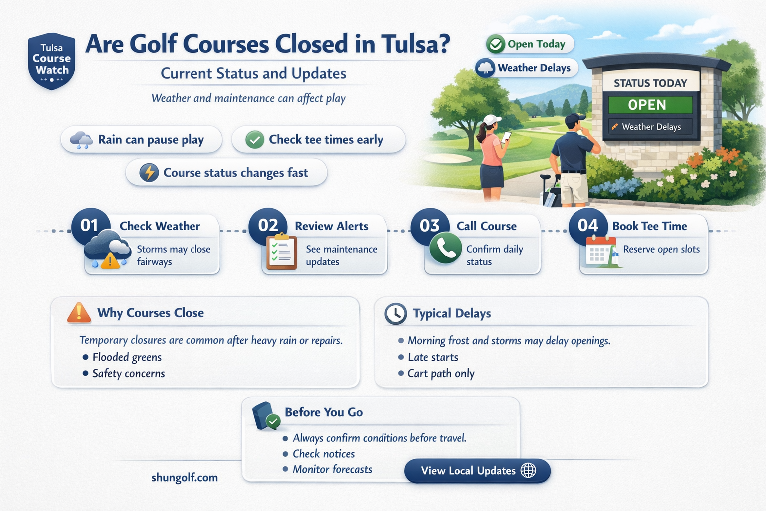 are golf courses closed in tulsa