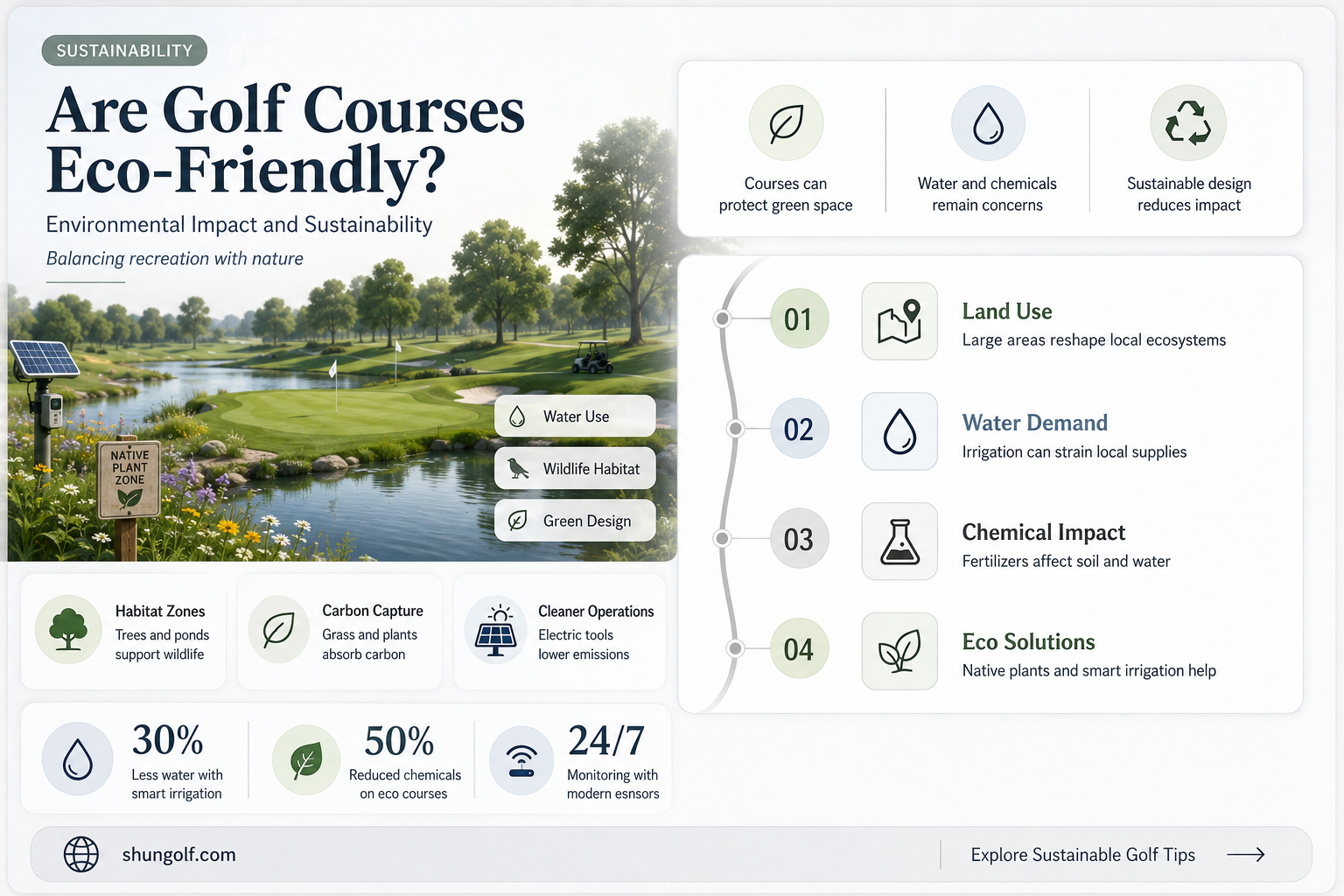 are golf courses eco friendly