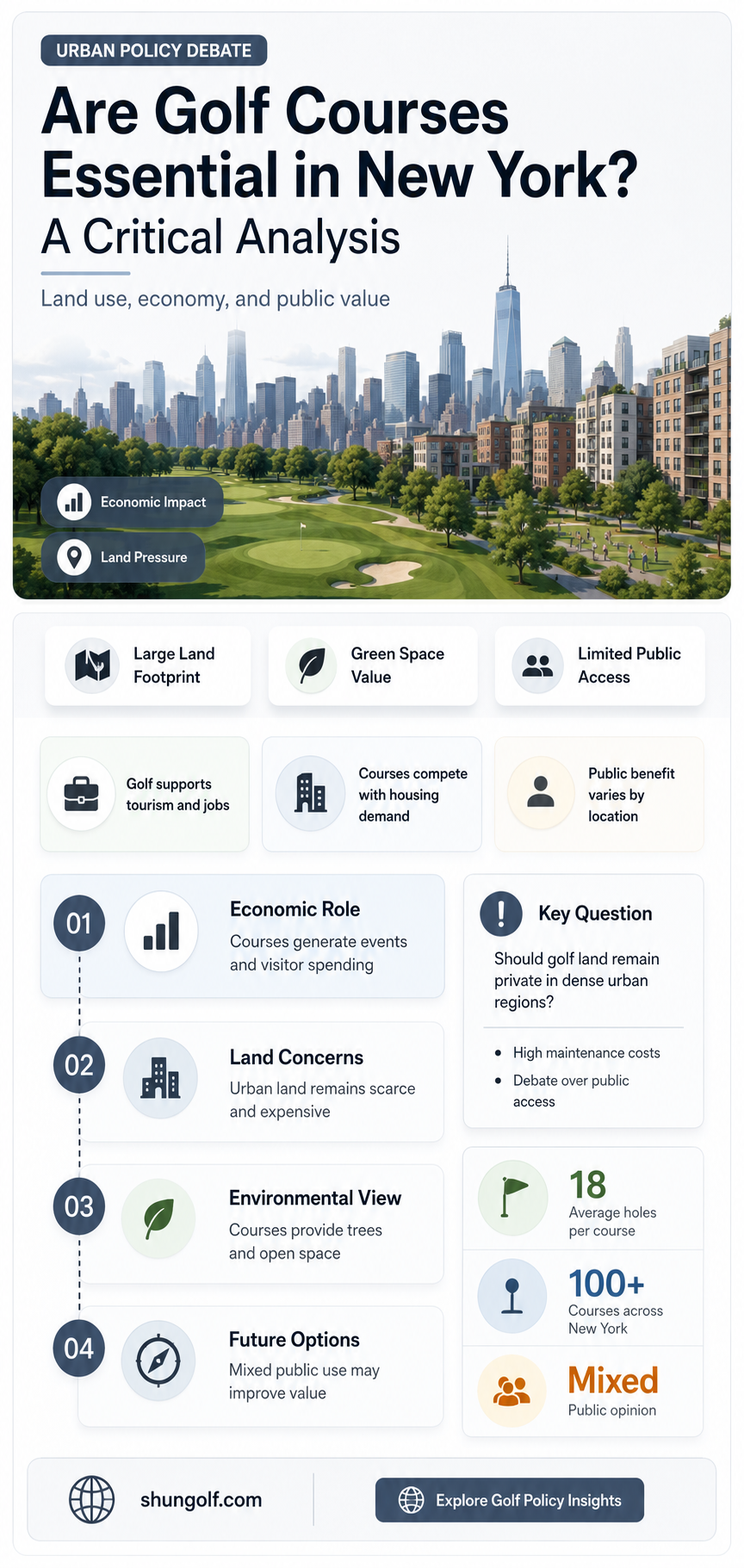 are golf courses essential in new york