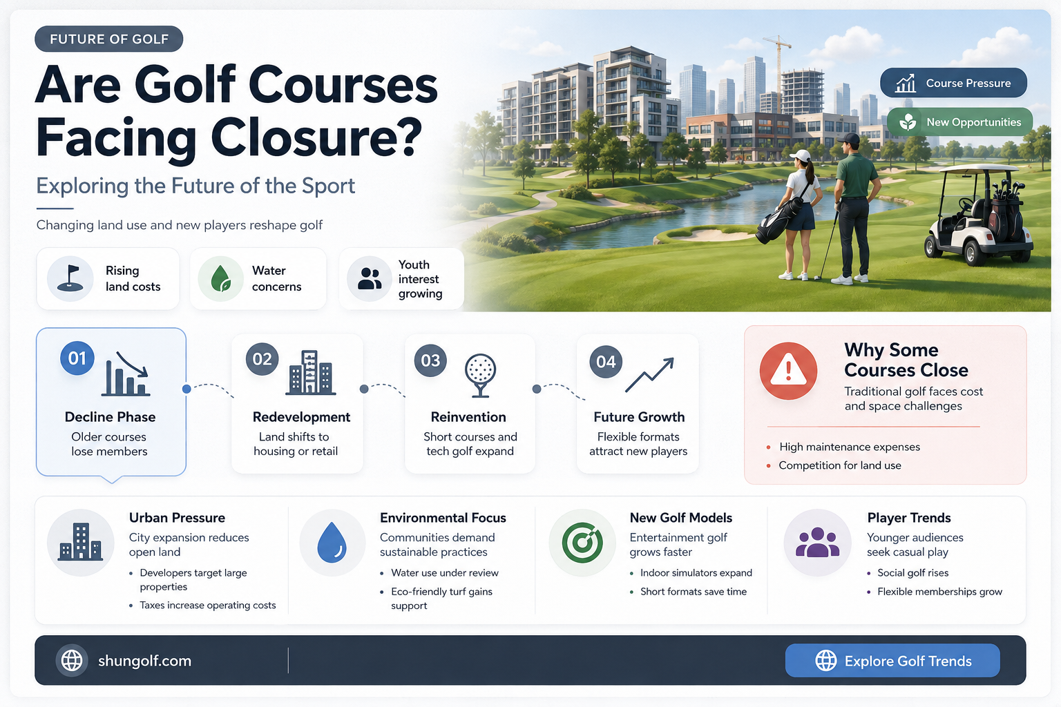 are golf courses going to shut down