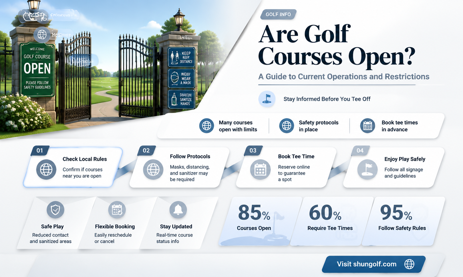 are golf courses ope
