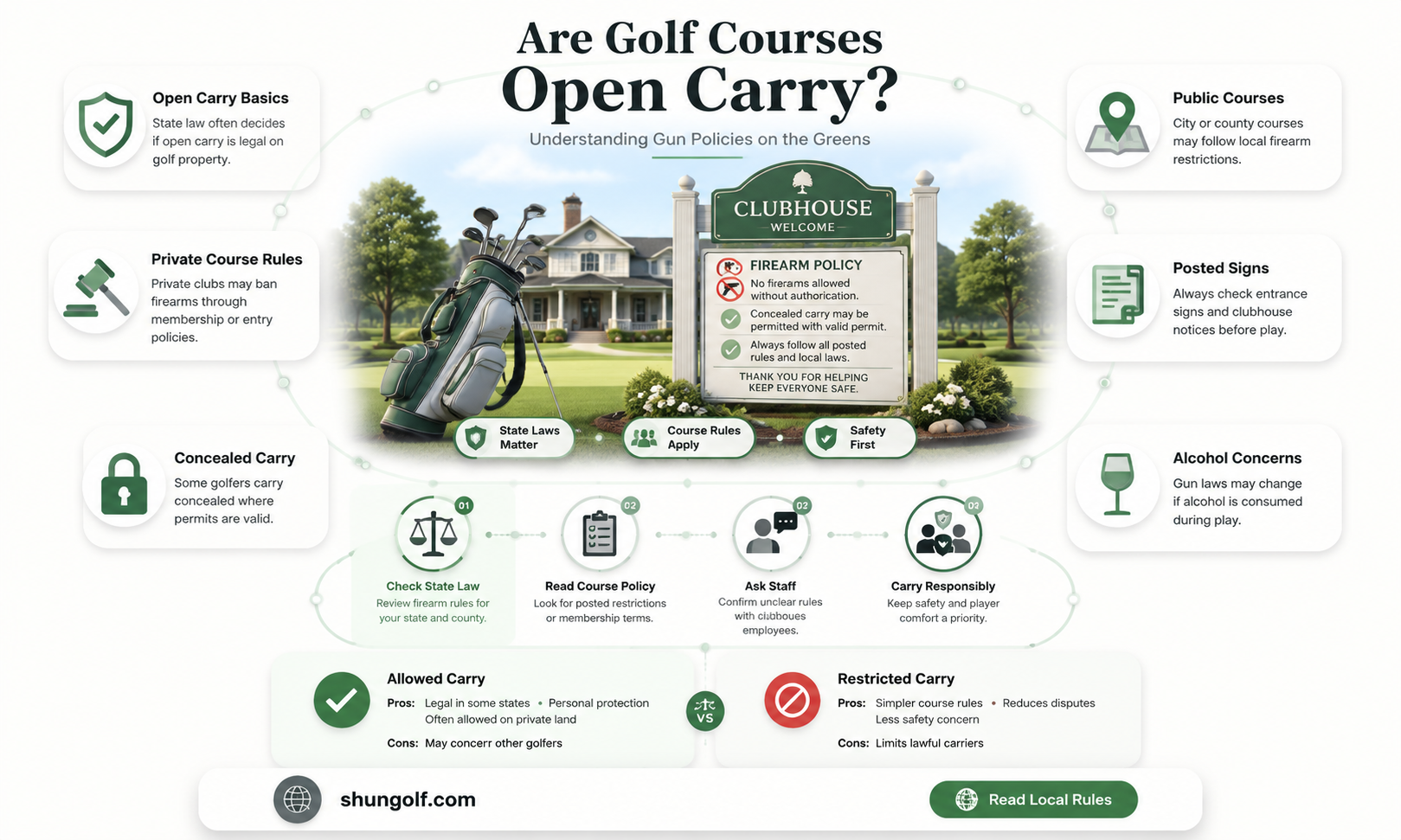 are golf courses open carry