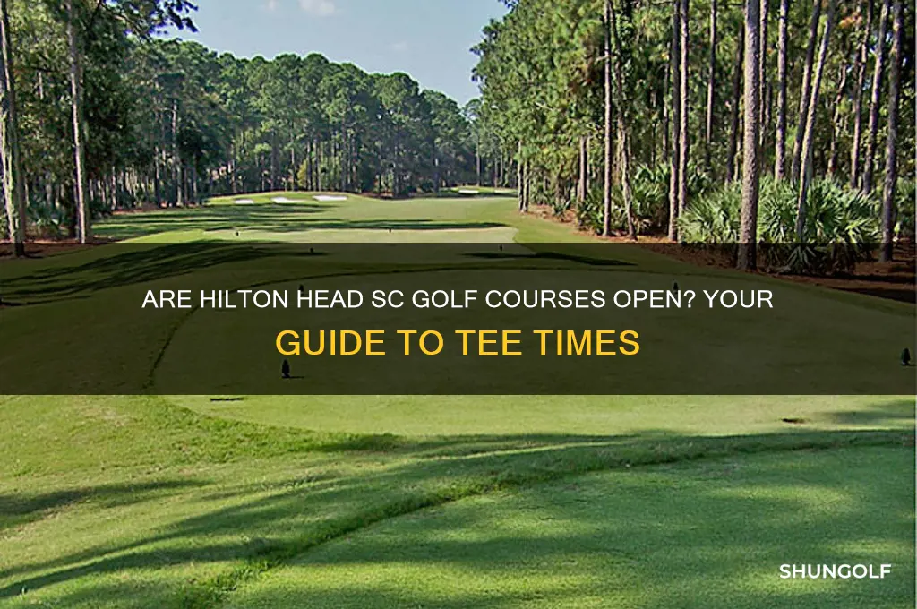 are golf courses open in hilton head sc