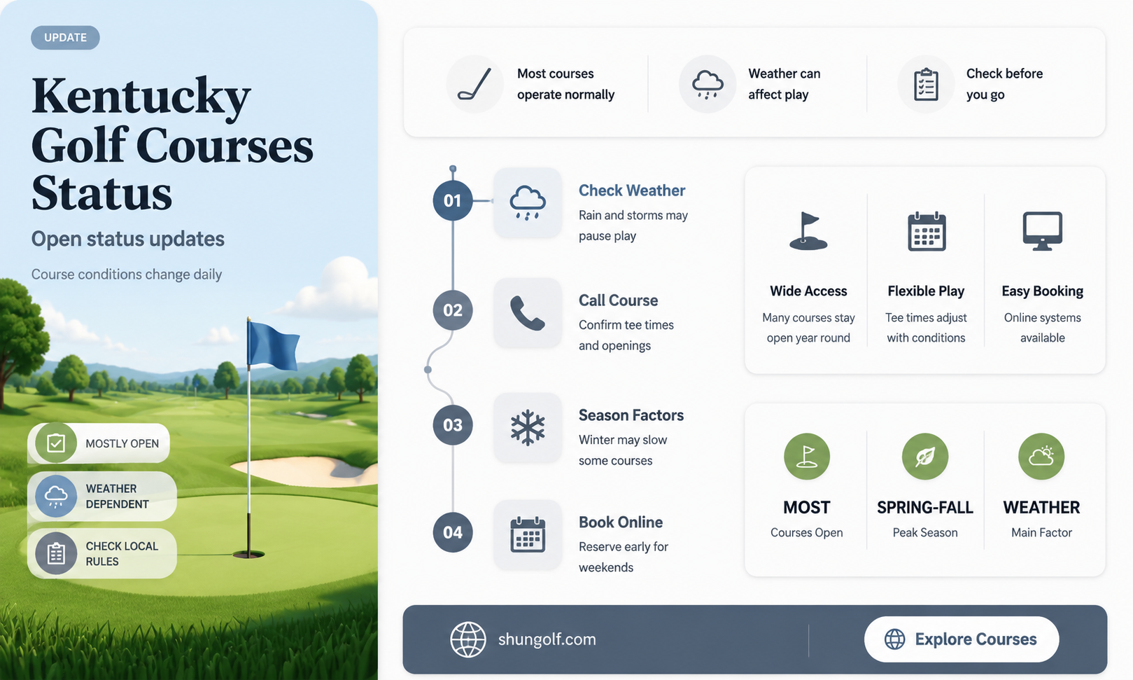 are golf courses open kentucky