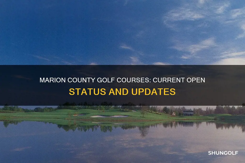 are golf courses open in marion county