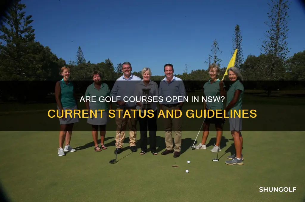 are golf courses open in nsw